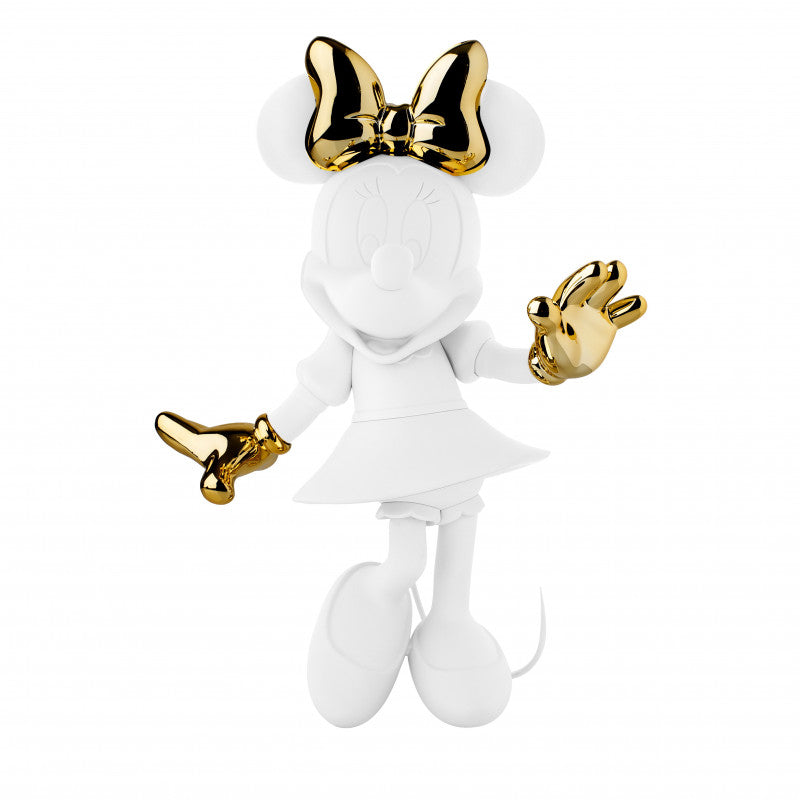 LEBLON MINNIE MATT WHITE & CHROMED GOLD