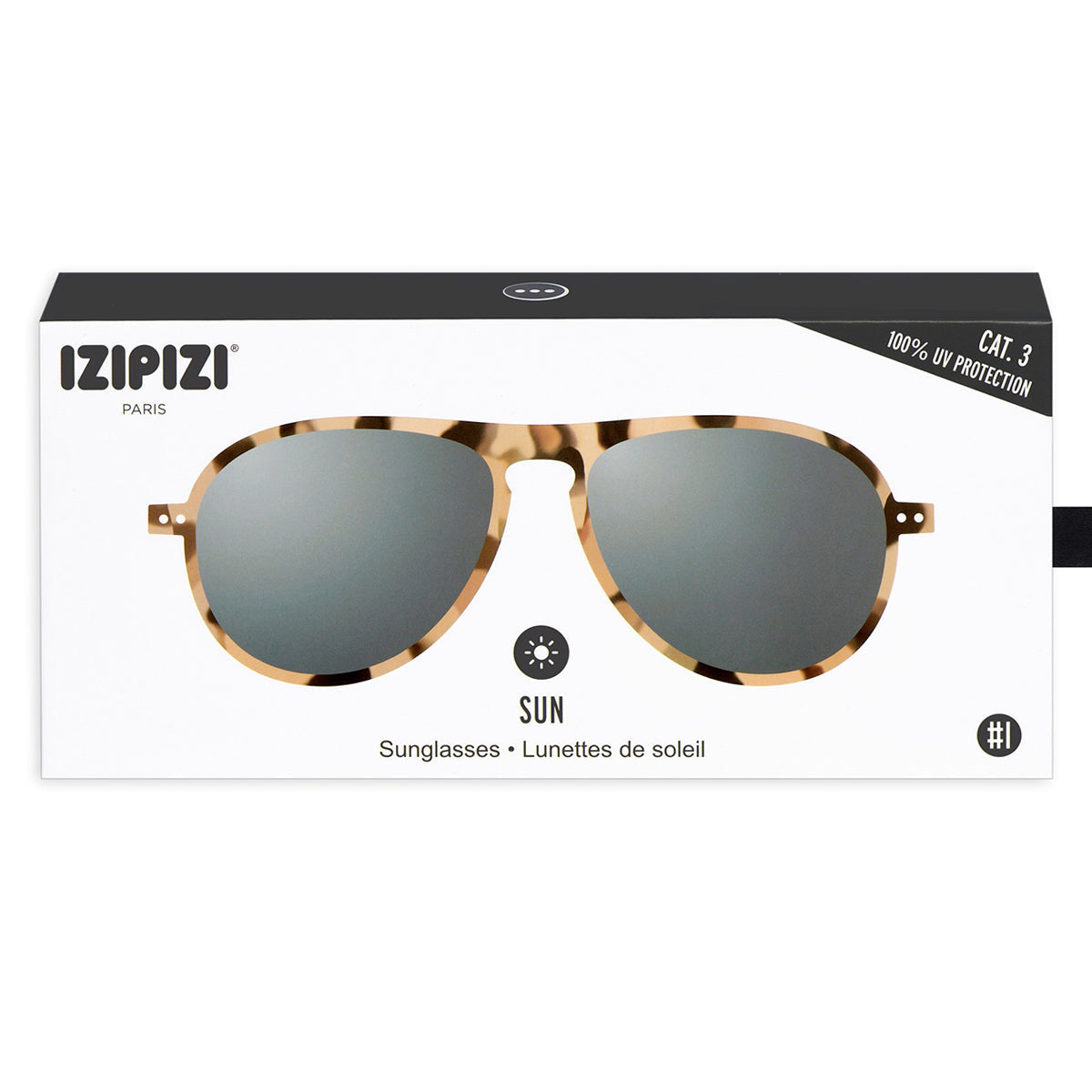IZIPIZI משקפי שמש I# חום מנומר בהיר