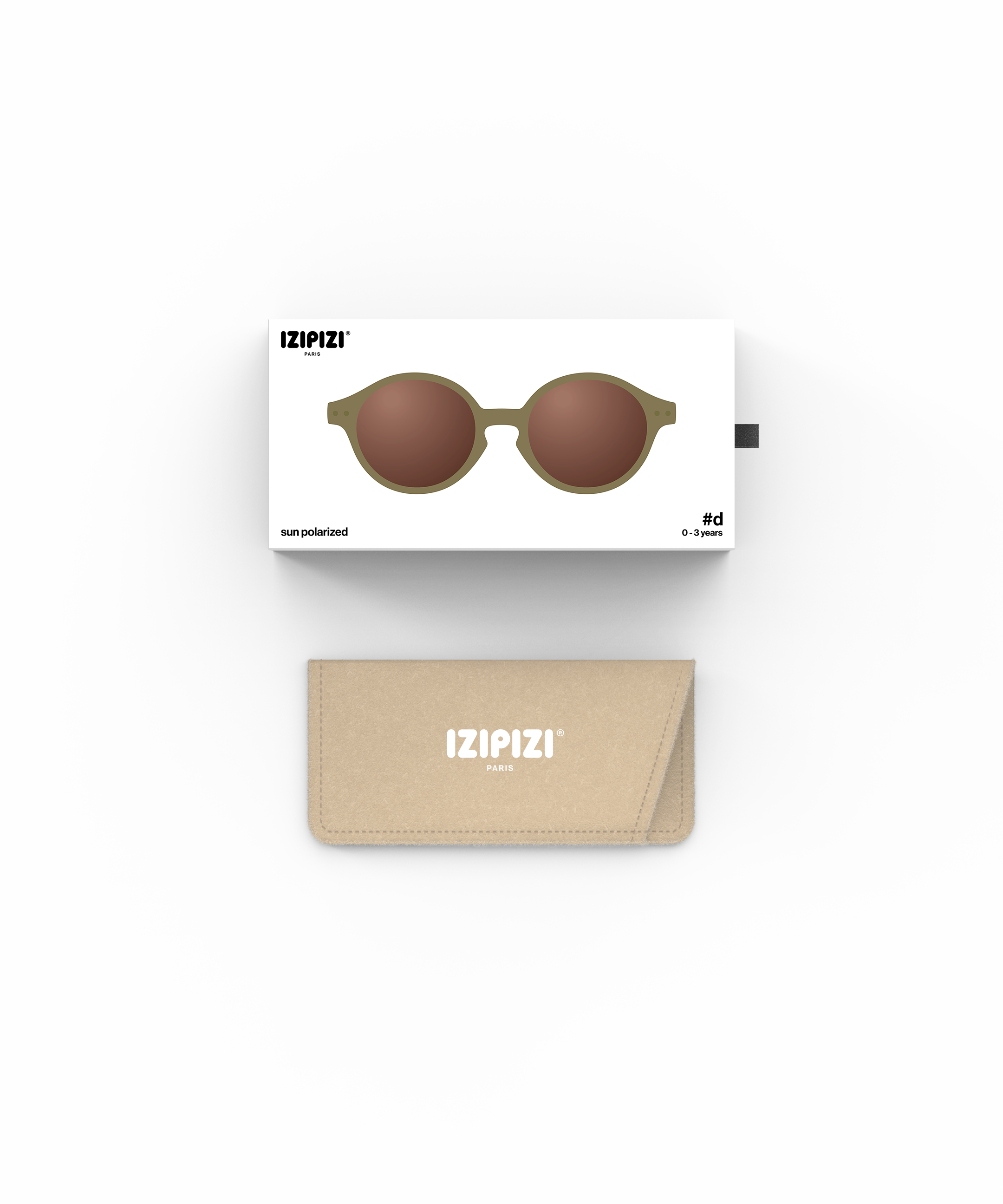 IZIPIZI משקפי שמש תינוקות (0-3 שנים) Glossy Kaki