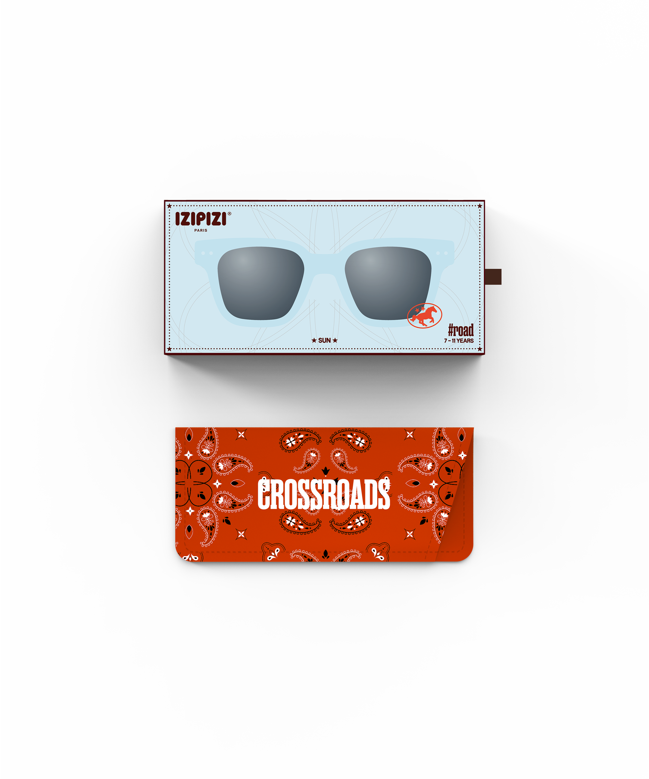 IZIPIZI משקפי שמש לילדים (גיל 7-11) ROAD Turquoise Stone