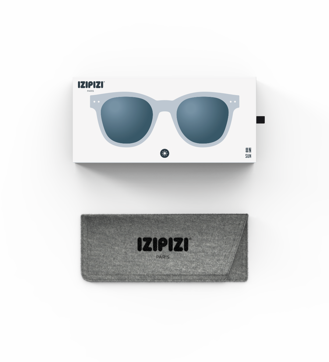 IZIPIZI משקפי שמש N# OVERSIZE Frozen Blue