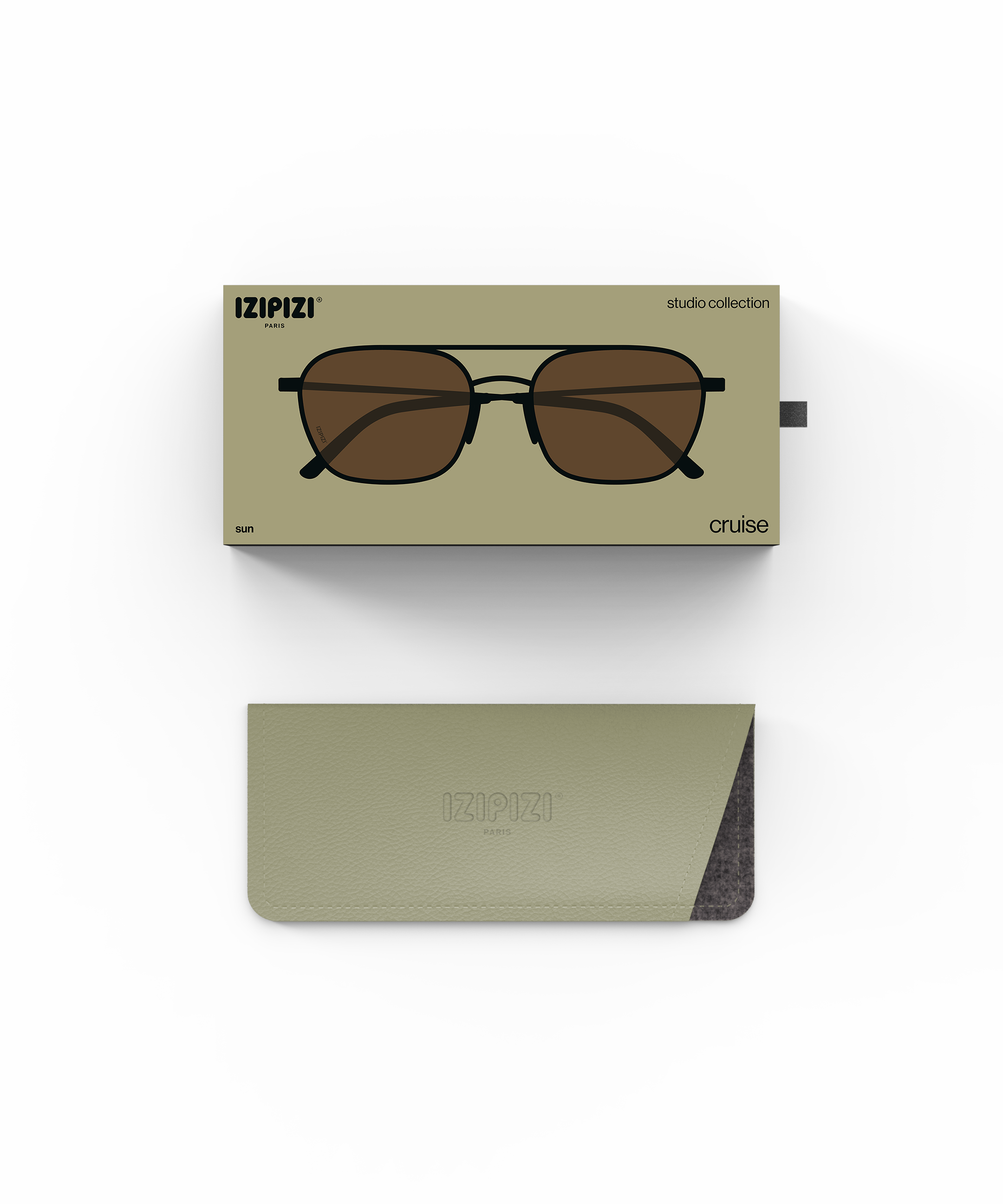 IZIPIZI משקפי שמש CRUISE Black Brown lenses