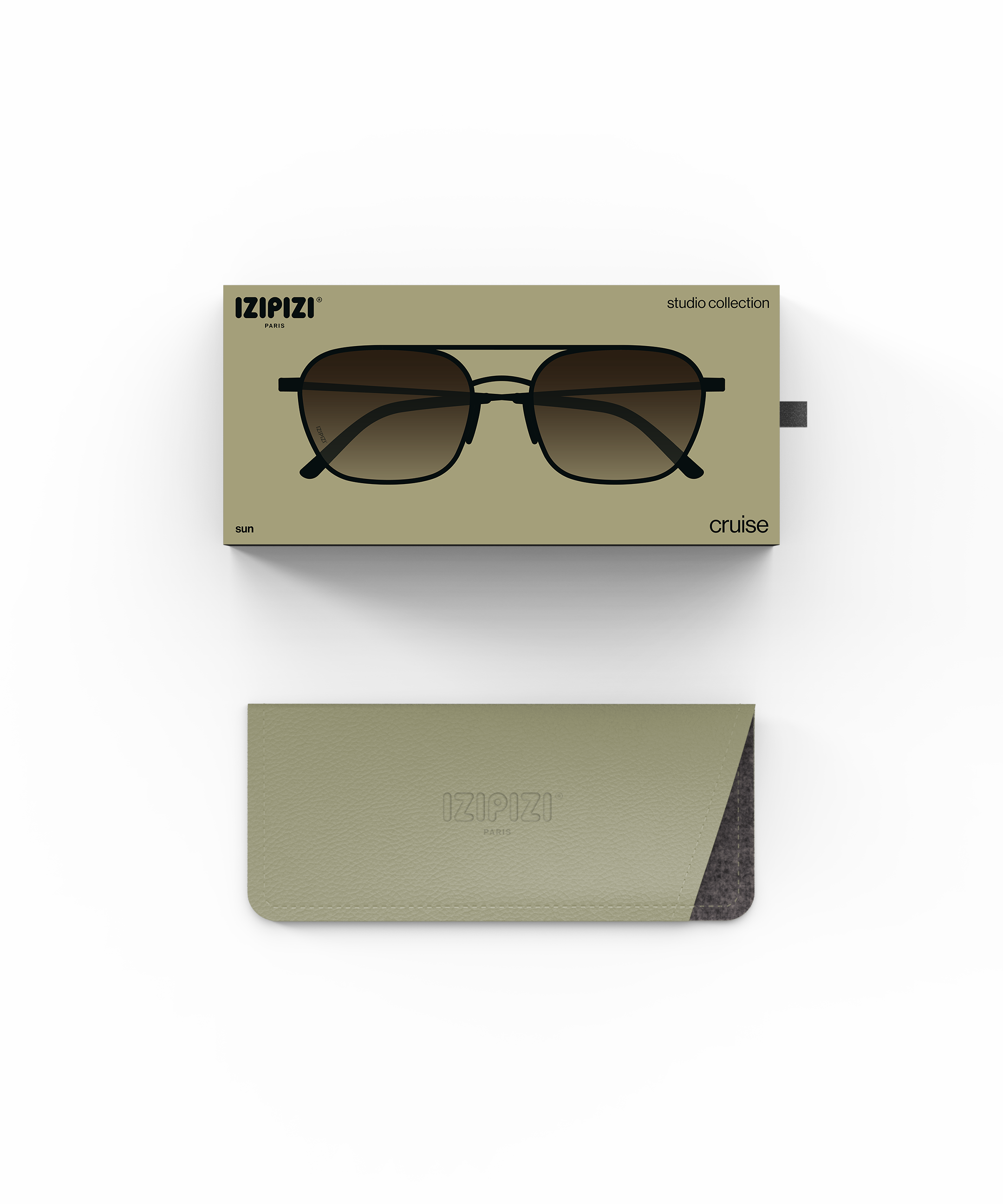 IZIPIZI משקפי שמש CRUISE Black Grey Shading lenses