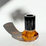 REFLECTIONS CHICAGO VASE Black/Clear/Amber