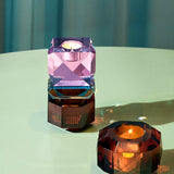 REFLECTIONS DAKOTA TEALIGHT Brown/Clear/Petrol/Rose (Anniversary)