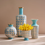 Jonathan Adler Basketweave Round Vase - 34682