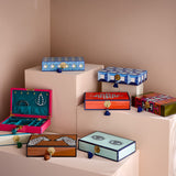 Jonathan Adler Eden Lacquer Jewelry Box - Orange/Navy - 30900