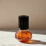 REFLECTIONS CHICAGO VASE Black/Clear/Amber