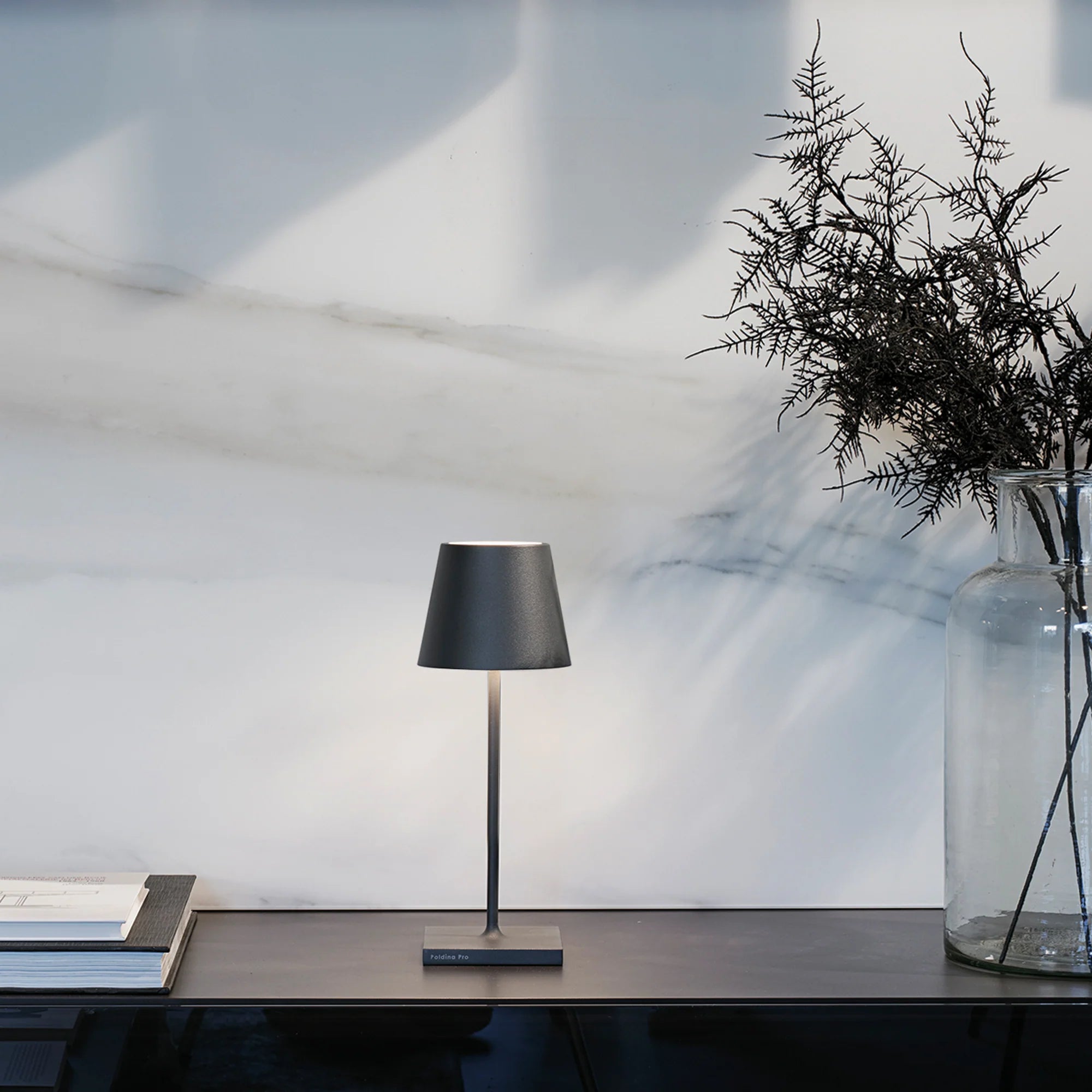 ZAFFERANO POLDINA MINI PRO TABLE LAMP - DARK GRAY