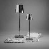 ZAFFERANO POLDINA PRO TABLE LAMP - CHROME