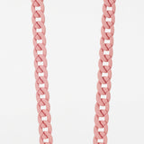 שרשרת לטלפון SARAH 120cm golden carabiners in pink resin