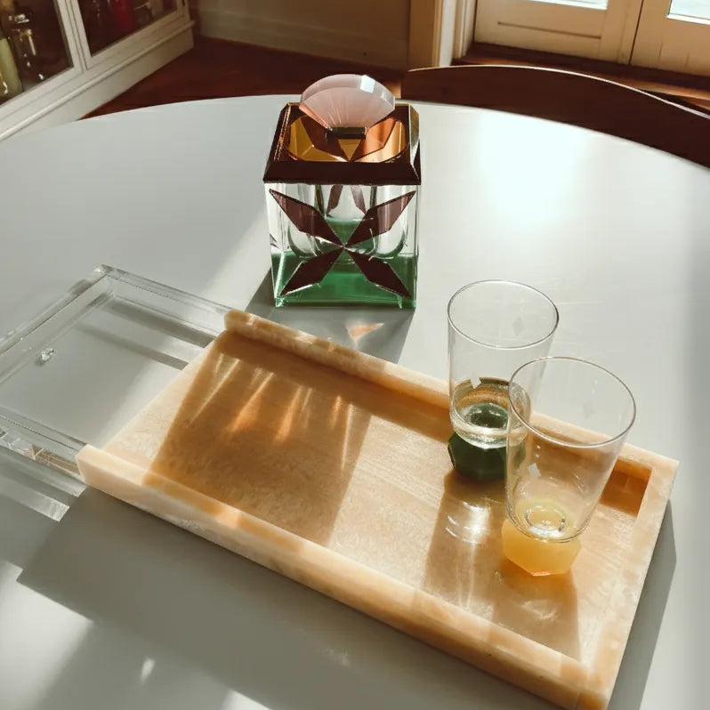 REFLECTIONS MAD TRAY LARGE Yellow/Onyx