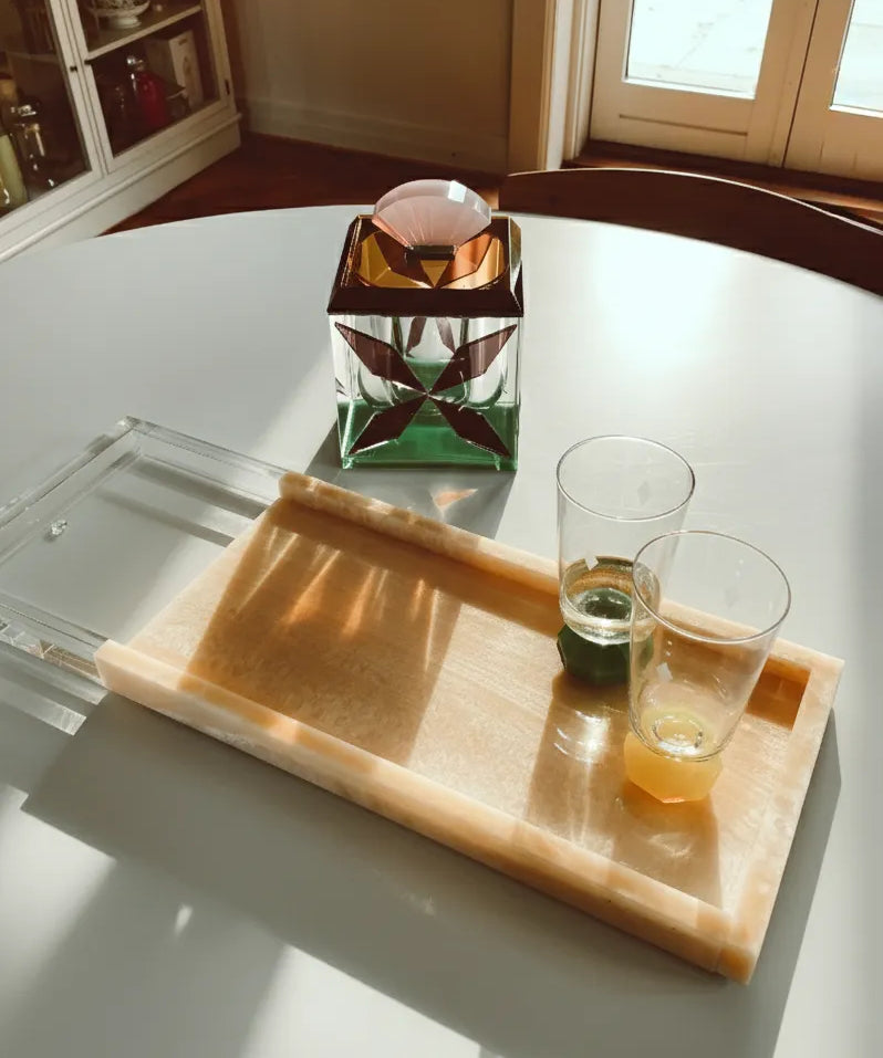 REFLECTIONS MAD TRAY LARGE Yellow/Onyx