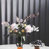 REFLECTIONS OHIO VASE Clear/Amber/Black
