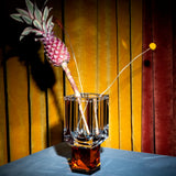 REFLECTIONS OHIO VASE Clear/Amber/Black