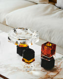 Dakota Tealight Holder - Amber/Clear/Black
