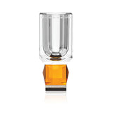 REFLECTIONS OHIO VASE Clear/Amber/Black