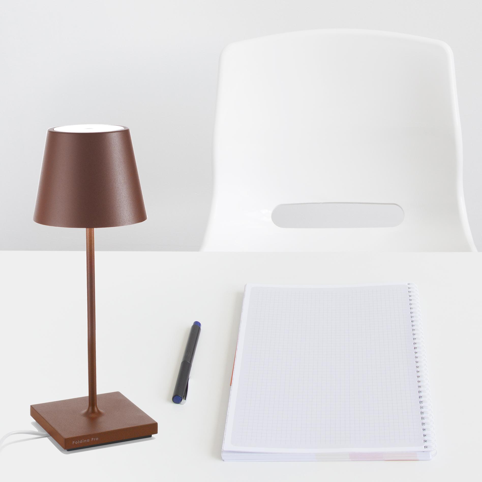 ZAFFERANO POLDINA MINI PRO TABLE LAMP - BROWN