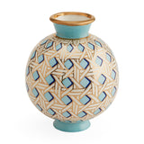 Jonathan Adler Basketweave Round Vase - 34682
