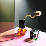 REFLECTIONS CHICAGO VASE Black/Clear/Amber