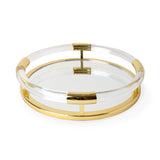 Jonathan Adler Round Jacques Tray - Brass/Clear - 29847