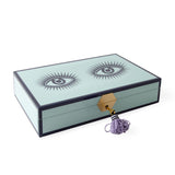 Jonathan Adler Le Wink Lacquer Jewelry Box - Ice Blue/Lavender - 30899