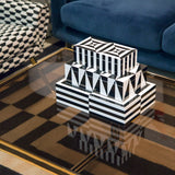 Op Art Box - Medium - Black/White