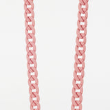 שרשרת לטלפון SARAH 120cm golden carabiners in pink resin