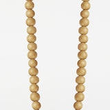 שרשרת לטלפון ALBANE 120cm wood effect beads with golden carabiners